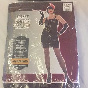 Halloween Costume.Flashy Flapper Black.